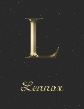 Paperback Lennox: 1 Year Daily Planner (12 Months) - Yellow Gold Effect Letter L Initial First Name - 2020 - 2021 - 365 Pages for Planni Book