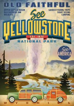 Hardcover See America Yellowstone Lined Notebook: Plastic Free Packaging Book
