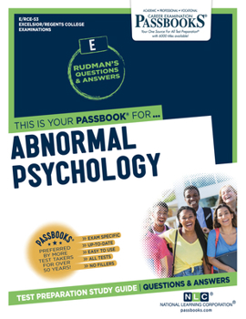 Paperback Abnormal Psychology (Rce-53): Passbooks Study Guide Volume 53 Book