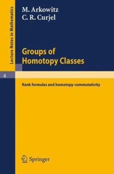Paperback Groups of Homotopy Classes: Rank Formulas and Homotopy-Commutativity Book