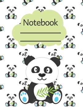 Notebook: Panda - Lined, Soft Cover,  Size 8.5 x 11 Notebook: Composition Book, Journal