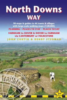 Paperback North Downs Way: British Walking Guide: Farnham-Dover-Farnham - 90 Large-Scale Walking Maps (1:20,000) & Guides to 44 Towns & Villages Book