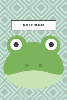 Notebook: Frog Cute Funny Face Big Eyes Notebooks And Journal Soft Cover Lined Animal Cute Pet Composition Book