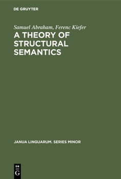 Hardcover A Theory of Structural Semantics Book
