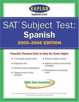 Paperback SAT Subject Tests: Spanish 2005-2006 (SAT Subject Test. Spanish) Book