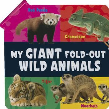 Hardcover My Giant Fold-Out Wild Animals Book