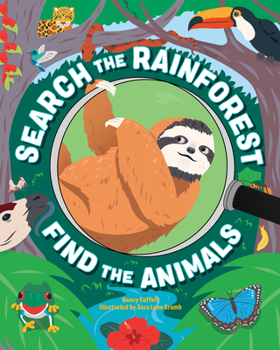 Hardcover Search the Rain Forest, Find the Animals Book