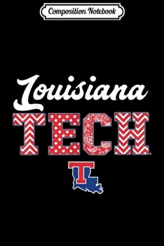Paperback Composition Notebook: Louisiana Tech Bulldogs Patterned Letters - Apparel Journal/Notebook Blank Lined Ruled 6x9 100 Pages Book