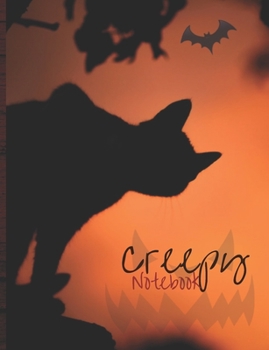 Creepy Notebook: Composition Book with Halloween Theme, Notes for School, Journal Gift for Diary Creative Writing (volume 9)