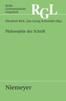 Paperback Philosophie der Schrift [German] Book
