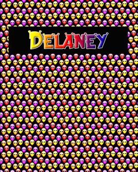 Paperback 120 Page Handwriting Practice Book with Colorful Alien Cover Delaney: Primary Grades Handwriting Book