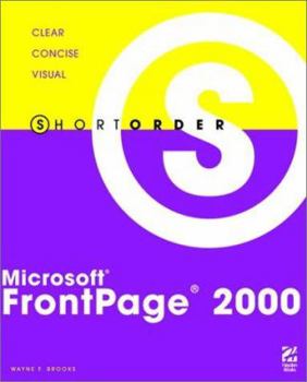 Paperback Short Order FrontPage 2000 Book