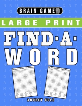 Paperback Brain Game Large Print Find-A-Word: 120 Puzzles Word Search Book For Adults [Large Print] Book