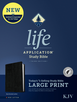Bonded Leather KJV Life Application Study Bible, Third Edition, Large Print (Bonded Leather, Black, Indexed, Red Letter) Book