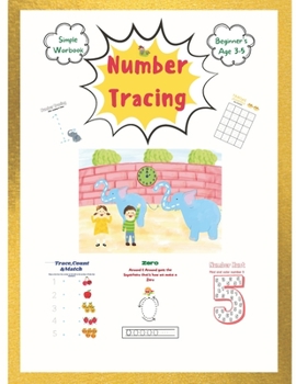 Paperback Number Tracing: My Simple Workbook of Number Tracing for Ages 3-5 Book