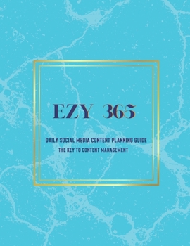 Paperback Ezy 365 Content Planner: Plan content like a pro Book