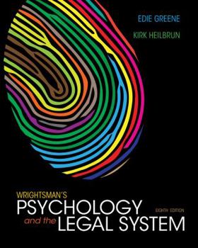 Hardcover Wrightsman's Psychology and the Legal System Book