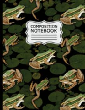 Composition Notebook: Frogs on Lilypads Pattern 8.5"X 11" - 110 College Ruled Pages