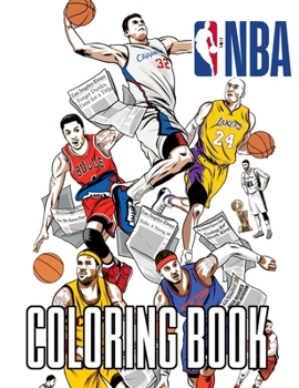 Paperback Nba Coloring Book: Nba Basketball Coloring Book With Over 50 Single-sided pages, Images of Relaxing illustration as a wonderful gift Book