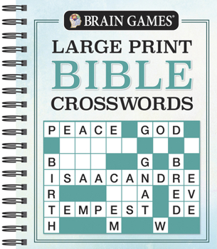 Spiral-bound Brain Games - Large Print Bible Crosswords [Large Print] Book