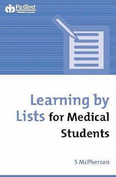 Paperback Learning by Lists for Medical Students Book