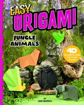 Hardcover Easy Origami Jungle Animals: 4D an Augmented Reading Paper Folding Experience Book
