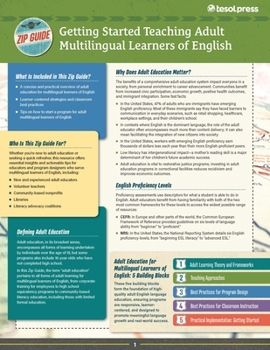 Paperback TESOL Zip Guide: Getting Started with Teaching Adult Multilingual Learners of English Book
