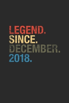 Paperback Legend Since December 2018: Blank Lined Notebook / Journal (6 X 9 -120 Pages) - Happy Birthday 1st Gift Idea Book