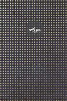 Paperback Notizen: A5 Blanko Schwarz Gold Heft f?r Aufzeichnungen Lettering Handschrift zum Selbstgestalten - 100 Seiten Leer Softcover - [German] Book
