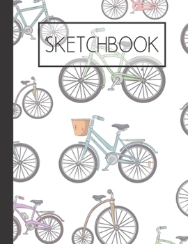 Paperback Sketchbook: Colorful Bikes 200 Page Sketchbook: Artist Edition (8.5x11) Book