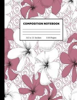 Paperback Composition Notebook: Pretty Wide Ruled Paper Notebook Journal - Wide Blank Lined Workbook for Teens Kids Students Girls for Home School Col Book