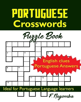 Paperback PORTUGUESE Crosswords Puzzle Book