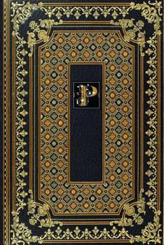 Paperback Gold Label Monogram P Notebook: Vintage Design Leather Look Matte Cover Paperback 6x9" Notebook 160 pages Book