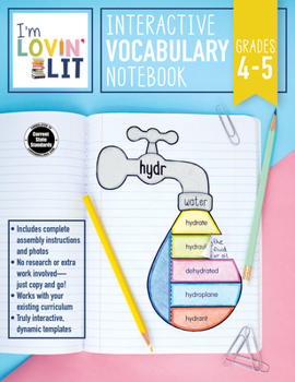 Paperback I'm Lovin' Lit Interactive Vocabulary Notebook, Grades 4 - 5: Greek and Latin Roots and Affixes Book