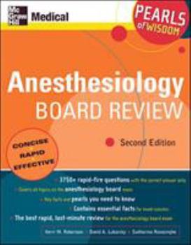 Paperback Anesthesiology Board Review: Pearls of Wisdom Book