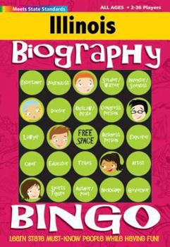 Hardcover Illinois Biography Bingo Book