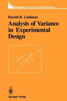 Paperback Analysis of Variance in Experimental Design Book