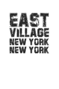 Paperback East Village NYC New York Cool Distressed Design 120 Page Notebook Lined Journal Book