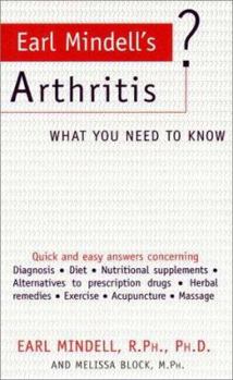 Mass Market Paperback Earl Mindell's Arthritis: What You Need to Know Book