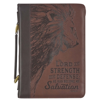 Misc. Bible Cover Extra Large Brown Lord Is My Strength Exodus 15:2 Book