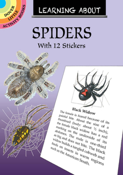 Paperback Learning about Spiders: With 12 Stickers Book