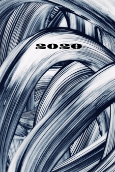 2020: weekly planner, metal brush strokes design