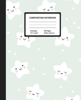 Composition Notebook: Kawaii Stars | Wide Ruled Paper Journal | Blank Lined Workbook for Teens Kids Students Girls, for Home School & Writing Notes