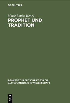 Hardcover Prophet und Tradition [German] Book