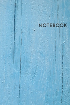 Notebook: Bleu Wood Turquoise Blank Lined Journal 6x9 Inches 100 Pages Writing Notebook