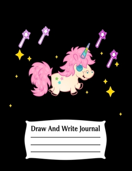 Paperback Draw and write journal: writing and drawing journal with Half Page Lined Paper with Drawing Space (8.5 x 11 Notebook), Learn To Write and Draw Book