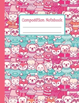 Composition Notebook: Kawaii Animals | 110 Wide-Ruled Pages | Standard Composition Book Size | Fun Back to School Supplies