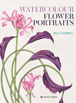 Paperback Watercolour Flower Portraits Book