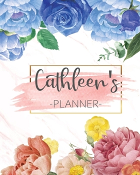 Paperback Cathleen's Planner: Monthly Planner 3 Years January - December 2020-2022 - Monthly View - Calendar Views Floral Cover - Sunday start Book