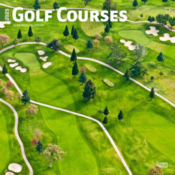 Calendar Golf Courses 2025 12 X 24 Inch Monthly Square Wall Calendar Plastic-Free Book
